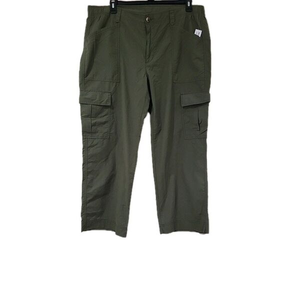 Old Navy Alpine Tundra Green Full Lngth Wide Leg Cargo Pants Women’s Size XL NWT - Picture 3 of 16